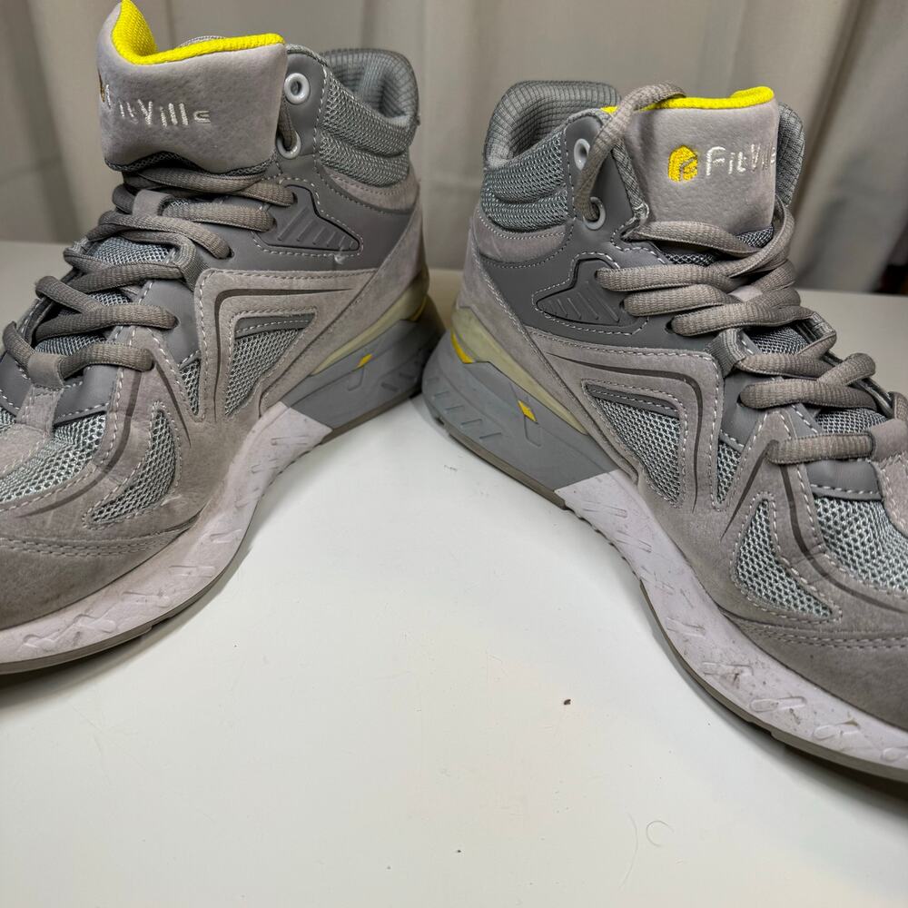 FitVille Rebound Core Walking Shoes Gray Yellow Women's 7.5EW Extra Wide - Picture 5 of 10